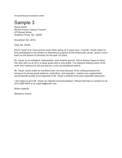 free personal letter templates.